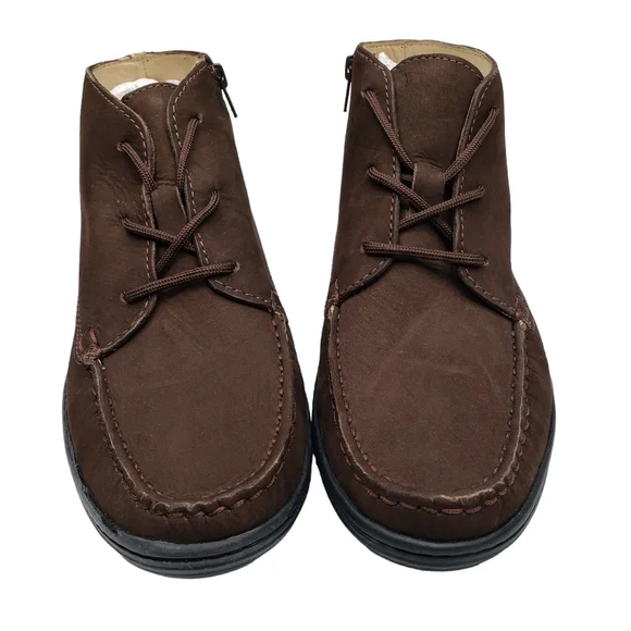 Marc JosephNIB West Houston Bootie Brown Nobuck Lace Up Leather Boots Boy 5.5